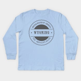 Wyoming state Kids Long Sleeve T-Shirt